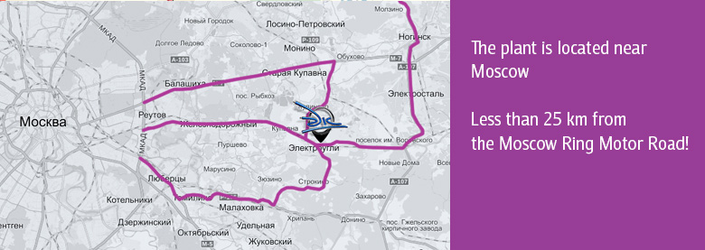 The plant is located near Moscow The plant is located near Moscow